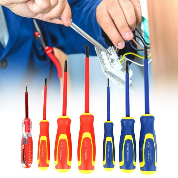 Rubber Handle Magnetic Electrician Tools with Electric Pen 7PCS Insulated Screwdriver Set Repair Kit for Hydropower Installation Rubber Handle Magnetic Electrician Tools with Electric Pen 7PCS Insulated Screwdriver Set Repair Kit for Hydropower Installation